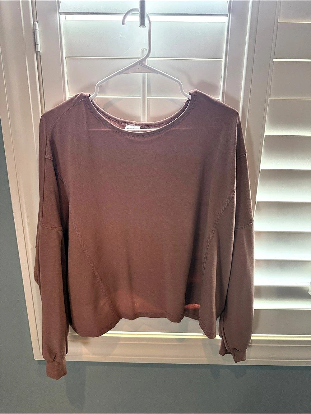 Aerie Long Sleeve Top in Brown